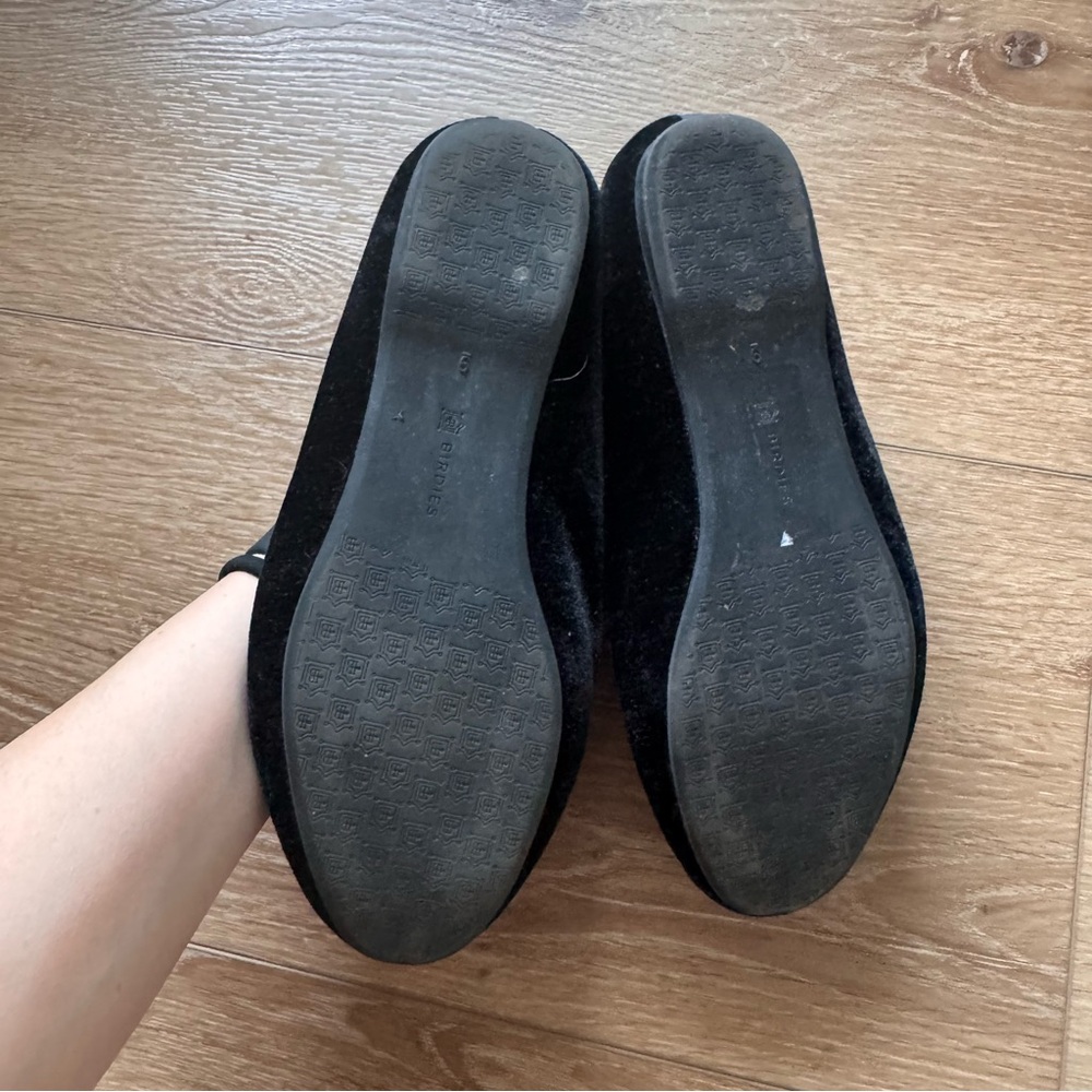Birdies Black Velvet Sterling Women's Slip on. Size 9 - Picture 5 of 6